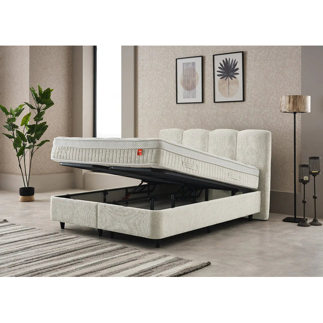 Zen Harmony jenkkisänky – 160 - 180x200 cm - beige tai harmaa - KalusteDuo_Huonekaluliike_Jenkkisänky