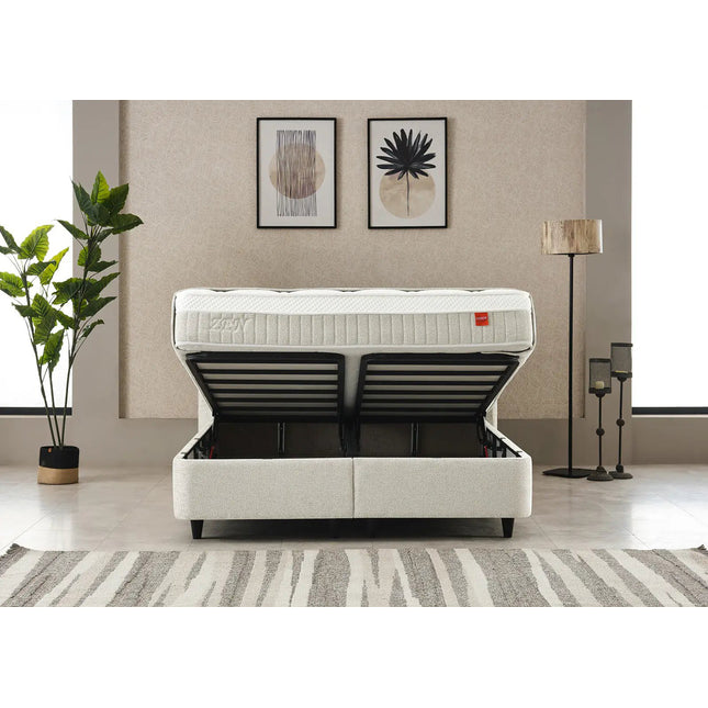 Zen Harmony jenkkisänky – 160 - 180x200 cm - beige tai harmaa - KalusteDuo_Huonekaluliike_Jenkkisänky