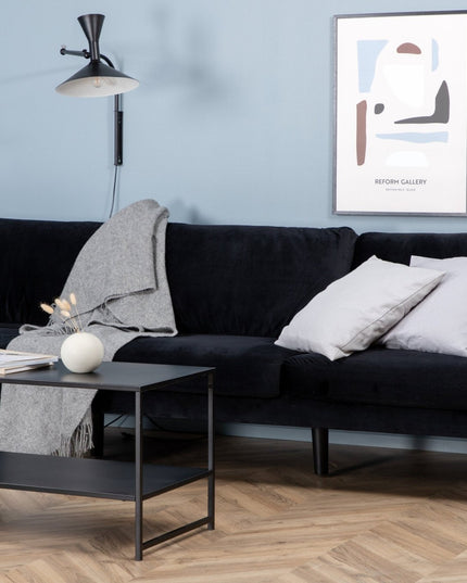 Zoom 3-istuttava sohva - musta / musta sametti - KalusteDuo_Huonekaluliike_Sohva